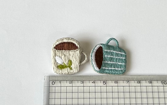 ほっと一息♪コーヒー刺繍ブローチ 6枚目の画像