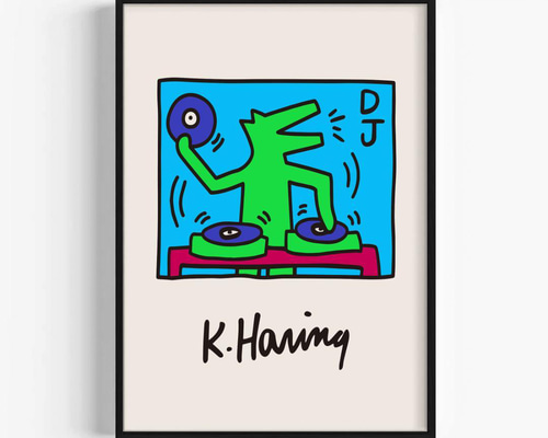 ◇243◇キースヘリング インテリア アートポスター A4サイズ 絵画 北欧