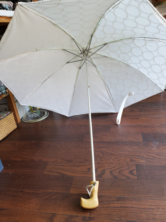 ミナペルホネンハンドメイドUVカット折り畳み日傘収納袋付き 3枚目の画像