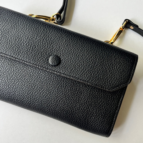 【SALE】 高級本革 お財布ショルダー L字型長財布 お財布ポシェット 小物