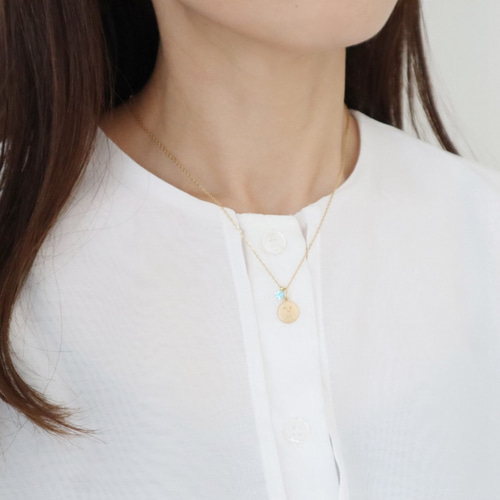 誕生石 イニシャル ミニマル シルバー ネックレス sp2699-x_top3.jpg