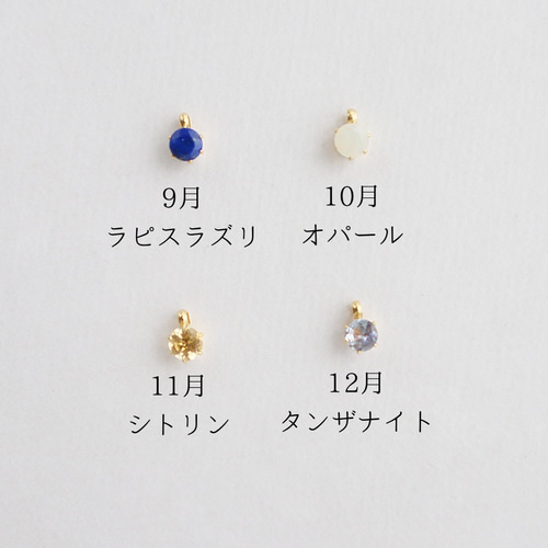 イニシャル・誕生石が選べる》12ヶ月のネックレス ネックレス
