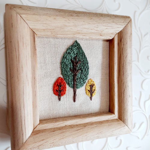 注文割引 刺繍フレーム＊北欧の秋 壁飾り その他 インテリア雑貨 絵画