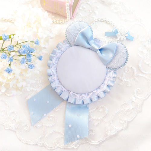 再販【人気】プリンセス バースデーシールロゼット ブルー バッグ