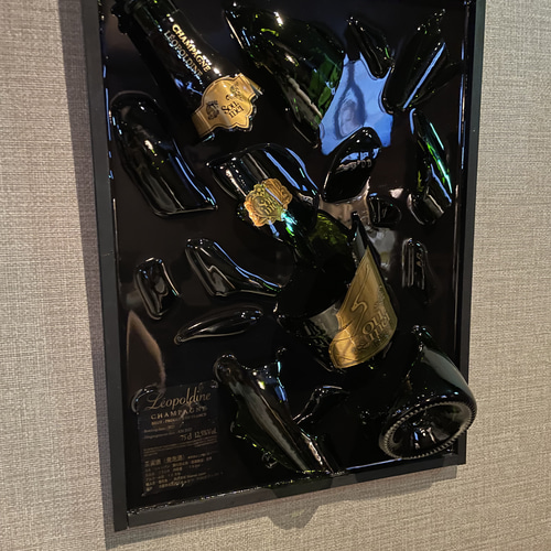 シャンパンボトル クラッシュ アート レジン・樹脂