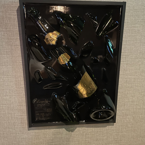 シャンパンボトルアート　レジンアート　ルイヴィトン　ハンドメイド シャンパンボトルアートレジンアートルイヴィトンハンドメイド