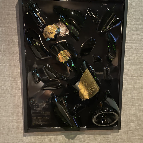 シャンパンボトルアート　レジンアート　ルイヴィトン　ハンドメイド シャンパンボトルアートレジンアートルイヴィトンハンドメイド