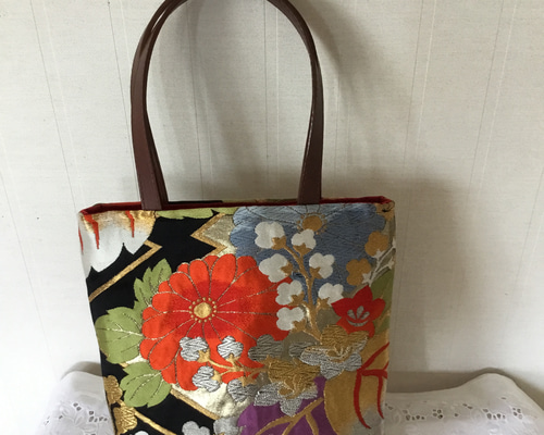 ハンドメイド・リメイク・帯・カバン・トートバッグ・お出掛け