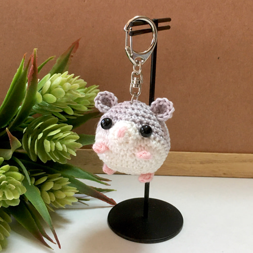 オーダー受付専用 まん丸な鳥 あみぐるみ キーホルダー ハンドメイド