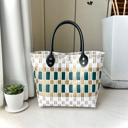 プラかごバッグ Sサイズ マルチボーダー モノトーン 2way プラカゴ