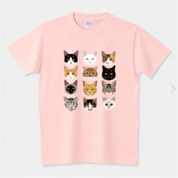 ねこねこ猫 Tシャツ【男女兼用タイプ＋レディースタイプ】 3枚目の画像