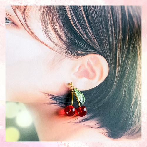 ドライフラワー 押し花 レジン 揺れるピアス イヤリング 大人