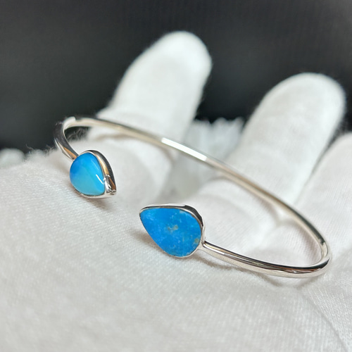 インディアンジュエリー　シルバー　オパールバングル インディアンジュエリー オパール シルバー バングル