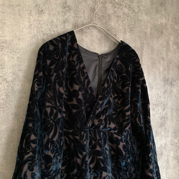 Sale オパールベルベットのワンピース　Velvet dress 8枚目の画像