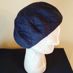 quilting beret re wool navy 10枚目の画像