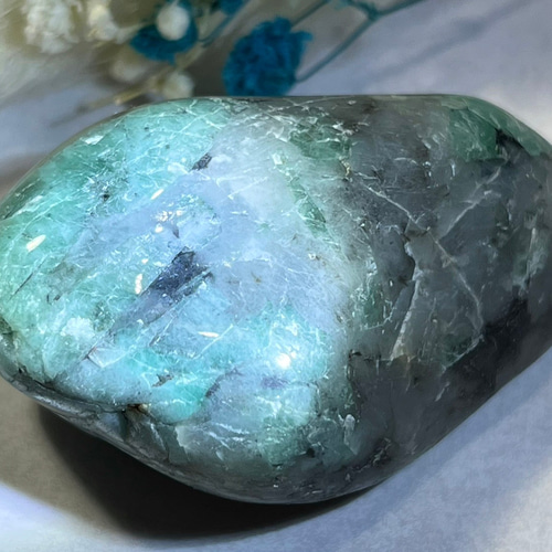 浮気封じ】エメラルド 原石 タンブル 握り石 その他置物 東洋占星術師 