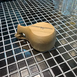 ククサ 木製マグカップ １点モノ 天然無垢のブナ/ビーチ材 内面合成漆仕上 フィンランド his-023 4枚目の画像