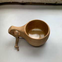 ククサ 木製マグカップ １点モノ 天然無垢のブナ/ビーチ材 内面合成漆仕上 フィンランド his-024 9枚目の画像