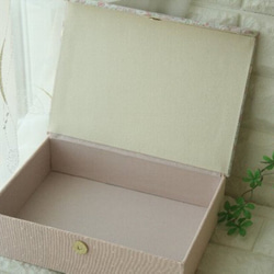 リバティ生地使用　アシュテッド　メモリアルボックス　裁縫箱　アクセサリーボックス　 収納ボックス 2枚目の画像