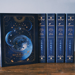 魔法の本のようなブックボックス 青の惑星 "BLUE PLANET" / 小物入れ 3枚目の画像