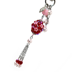 ◇ キット 花編みの楕円ボールのキーホルダー ビーズキット アクセサリー制作キット ハンドメイド てづくり 大人 5枚目の画像