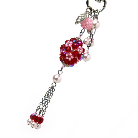 ◇ キット 花編みの楕円ボールのキーホルダー ビーズキット アクセサリー制作キット ハンドメイド てづくり 大人 5枚目の画像