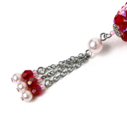 ◇ キット 花編みの楕円ボールのキーホルダー ビーズキット アクセサリー制作キット ハンドメイド てづくり 大人 3枚目の画像