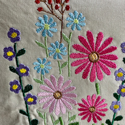 ファスナー付きお花刺繍ミニトートバッグ 3枚目の画像