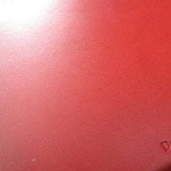 『ワケあり』【イタリアンレザー使用】マウスパッド　赤/白糸 4枚目の画像