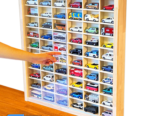 ミニカー ゆったり６０台収納ケース コレクション アクリル障子付 日本製 ミニカー ケース 60台収納 コレクション アクリル障子付 日本製