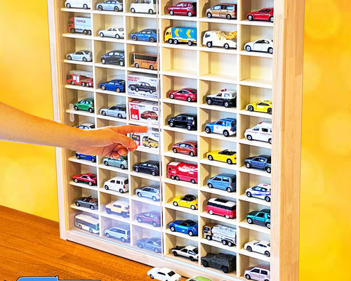 ミニカー 収納ケース 60台 コレクション アクリル障子付 日本