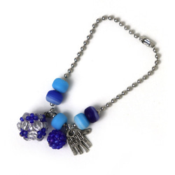 ◇ キット 花編みビーズボールのキーチェーン ビーズキット アクセサリー制作キット ハンドメイド てづくり 大人 2枚目の画像