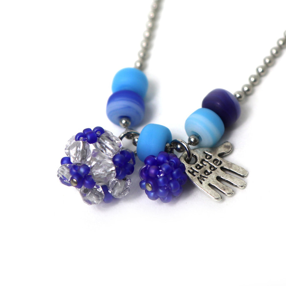 ◇ キット 花編みビーズボールのキーチェーン ビーズキット アクセサリー制作キット ハンドメイド てづくり 大人 3枚目の画像