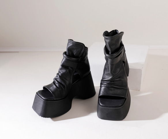 23 新款女士真皮鞋獨特鞋台涼鞋高跟鞋 22 厘米-25 厘米 #804⭐免運費⭐ 第20張的照片