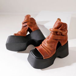 23 新款女士真皮鞋獨特鞋台涼鞋高跟鞋 22 厘米-25 厘米 #804⭐免運費⭐ 第9張的照片