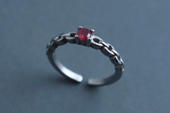 【最安値挑戦】 ルビーのリング♦︎天然石♢7月誕生石♢サージカルステンレス アクセサリー