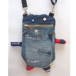 リメイクデニムポケットいっぱいスマホポーチNo.648 リメイクデニムポケットいっぱいスマホポーチNo.648 リメイクデニム