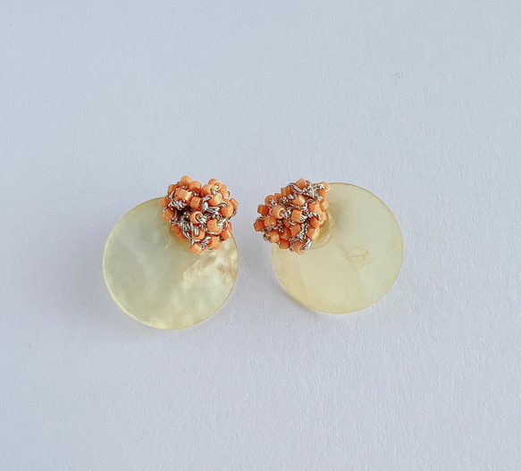 つぶつぶシェルピアス/イエロー×オレンジ ピアス（その他） filsole 