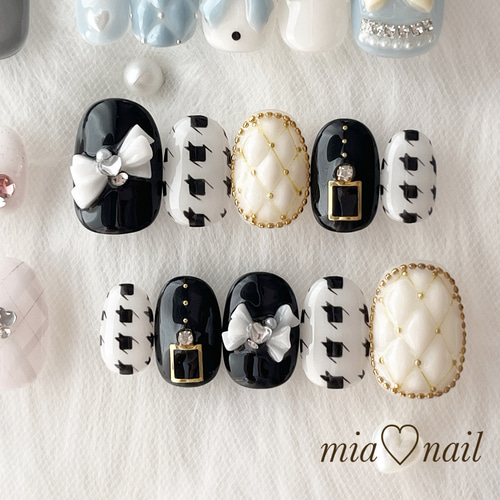 design120】韓国 ラベンダーパールネイルチップ ネイルチップ（つけ爪  