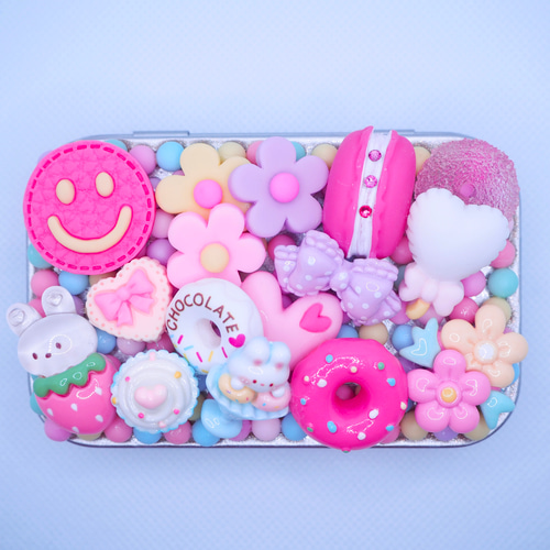 デコレーション 盛り沢山 小物入れ ケース うさぎ いちご ミニチュア L