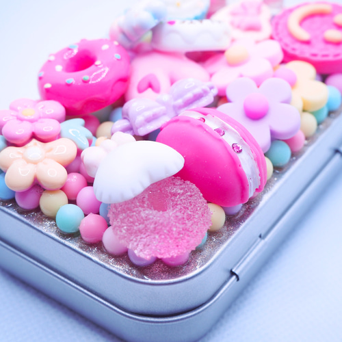 デコパージュꔛꕤインテリア雑貨♡回転式収納ケース♡うさぎ苺♡小物