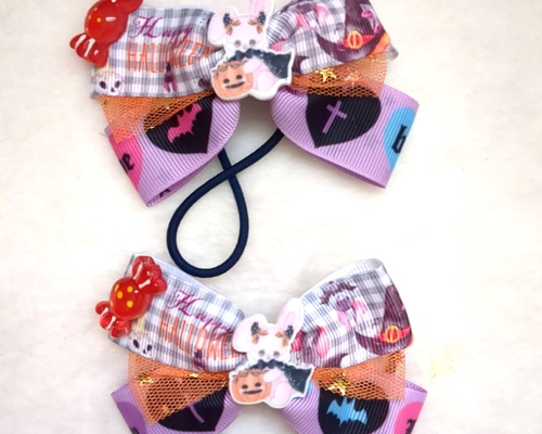 NSKY様 ハロウィン じゃらじゃら ビーズ ヘアゴム☆ハンドメイド NSKY様 ハロウィン じゃらじゃら ビーズ ヘアゴム☆ハンドメイド