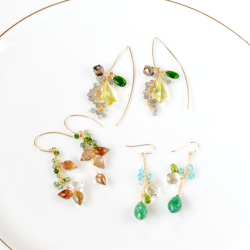 14kgf/オレンジッシュ・ブラウン・トパーズ(フラワーバッド