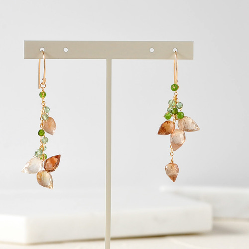 14kgf/オレンジッシュ・ブラウン・トパーズ(フラワーバッド