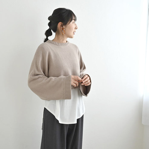 【PIECEMAKER】TS KNIT SLEEVELESS レイヤード Tシャツ (2色) SLY | PHOTO LOGO 2SIZE Tシャツ (Tシャツ・カットソー(半袖