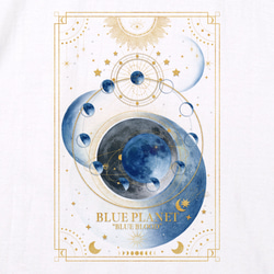 青の惑星 "BLUE PLANET" Tシャツ 1 WHITE（men&women） 3枚目の画像