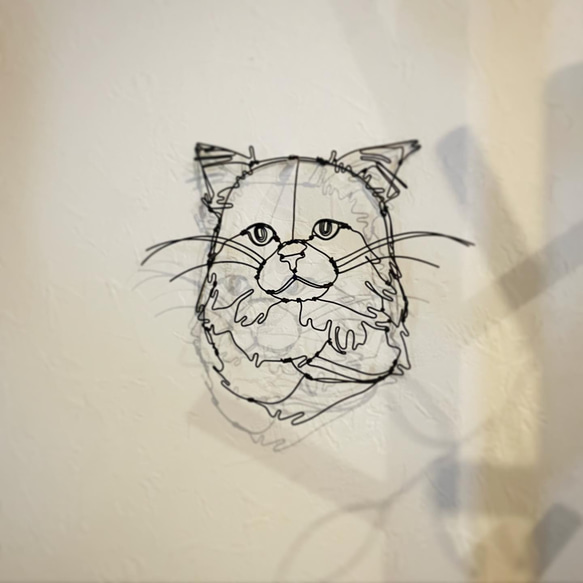 ワイヤーアート猫 3枚目の画像