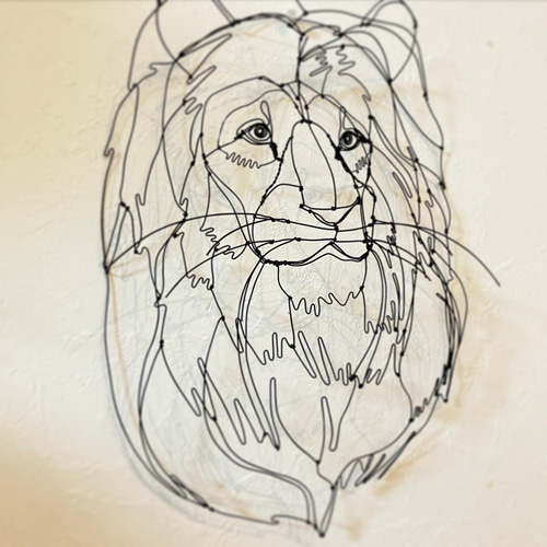 ワイヤーアートライオン 立体・オブジェ f.k 通販 16430912｜Creema