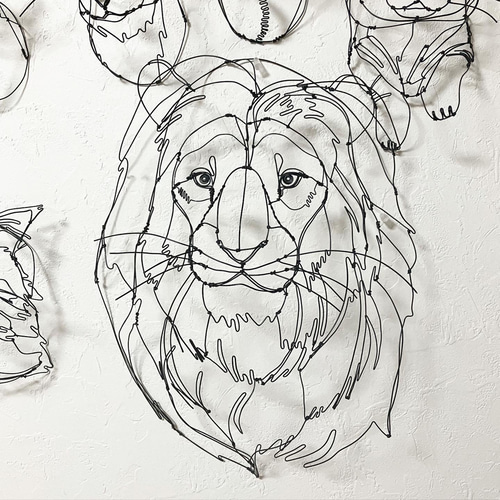 ワイヤーアートライオン （ワイヤークラフト 〜 ライオン Lion