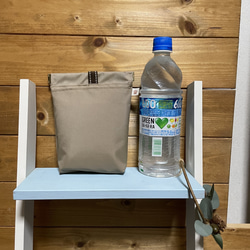 ナイロンオックス生地の消臭マナーポーチ　口大きめ　モカ 5枚目の画像